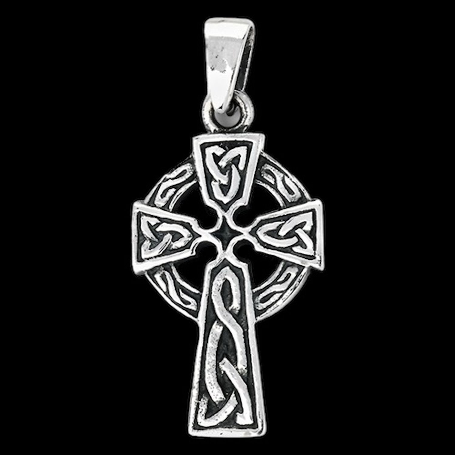 Elegant sterling silver earrings with classic Celtic knot pattern, representing love, loyalty, and eternity. 